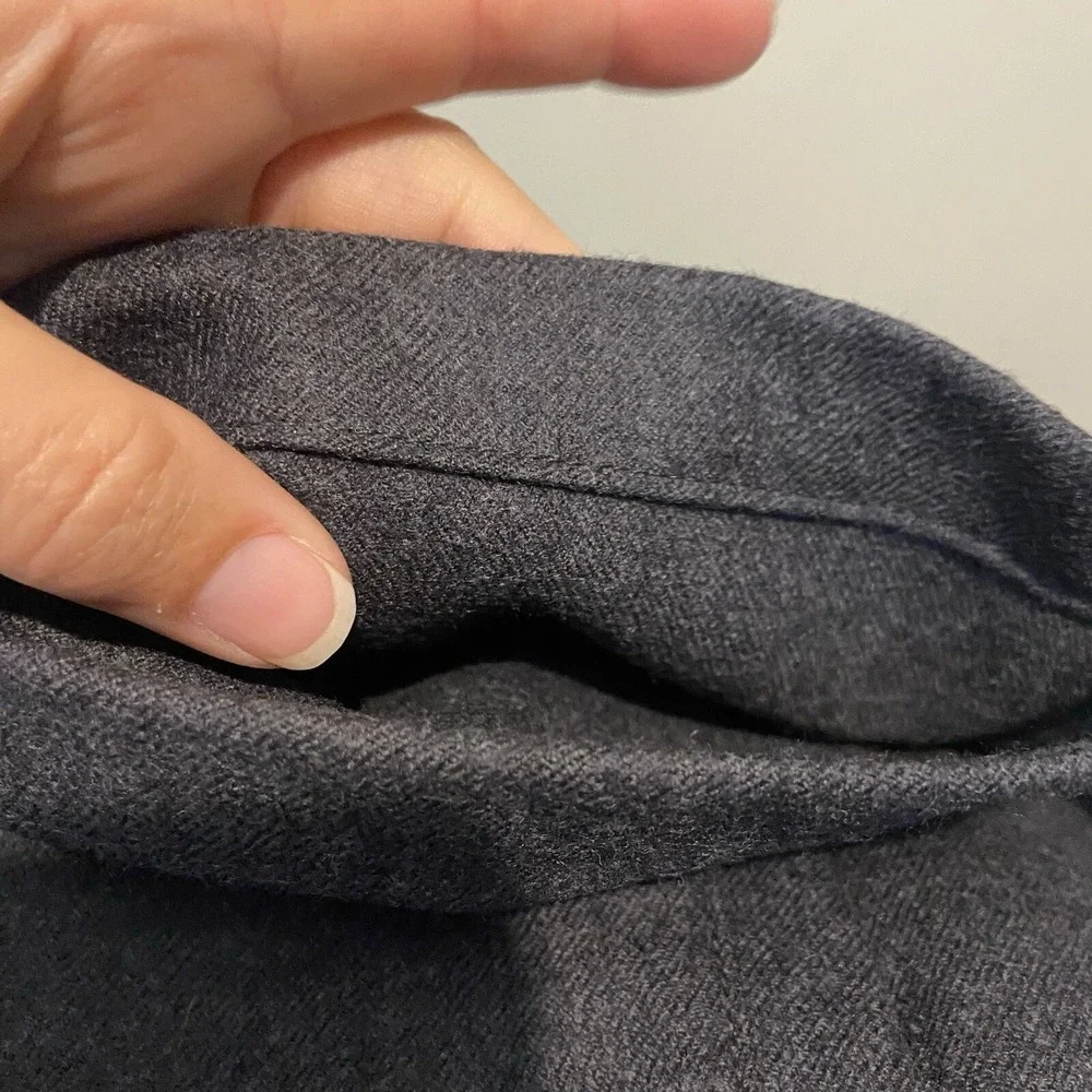 J.Crew Men's Charcoal Gray Elastic Drawstring Waist Wool Pants Size 34 X 30.5